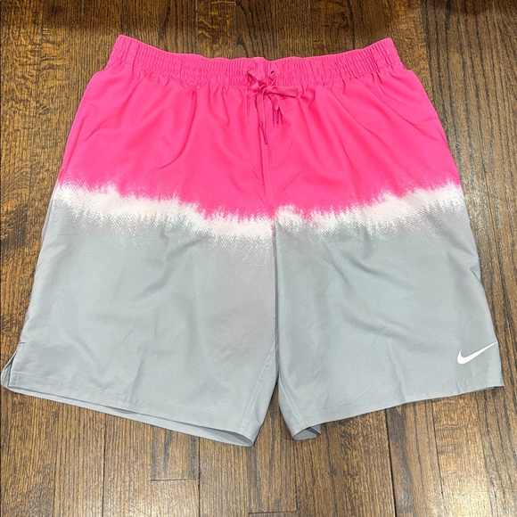Nike Pink and Gray Ombre Mens swim shorts - Picture 5 of 6